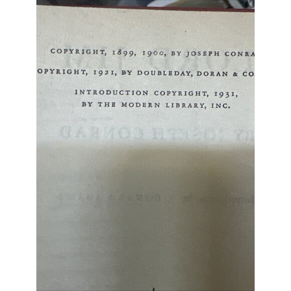 Lord Jim by Joseph Conrad, published by The Modern Library in 1931 Antique - Picture 5 of 6